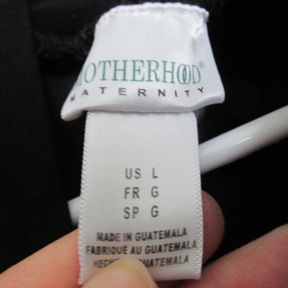 Motherhood Maternity Knee Length Skirt‎ Womens Large Black Back Slit Elastic - Picture 2 of 4